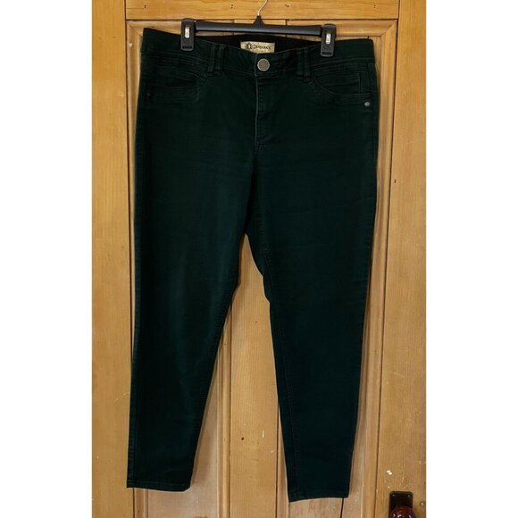 Democracy Womens Ab Solution Technology Stretch Denim Jeans Size 14 Green AN EXC - Picture 1 of 11